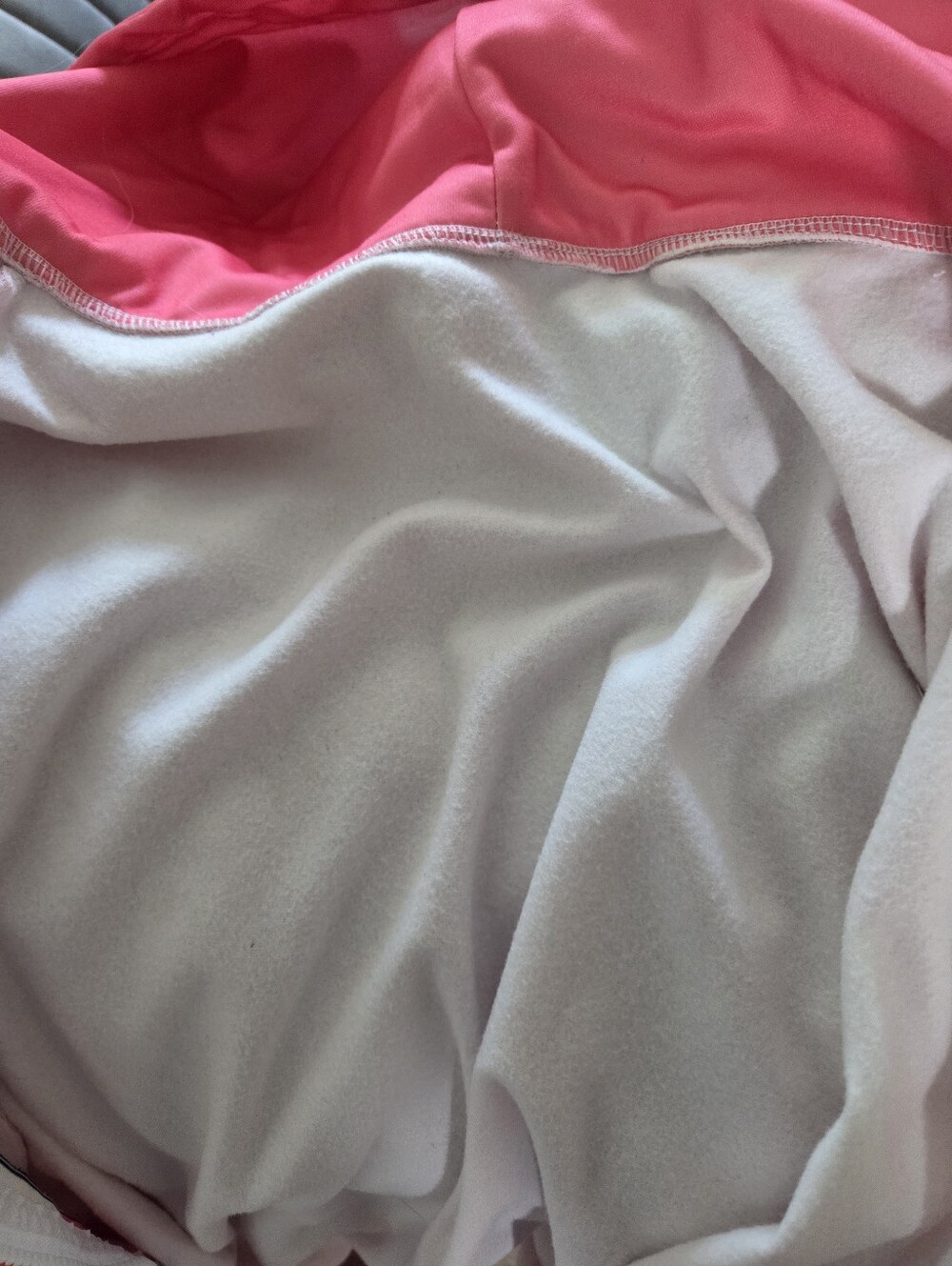 Womens Literally Just A Girl Graphic Pink White Hoodie Zip Up Size XL - Picture 8 of 9